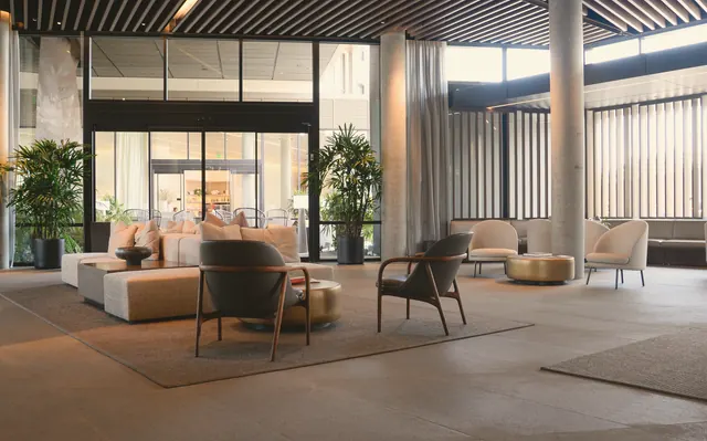 Armchairs in a hotel lounge